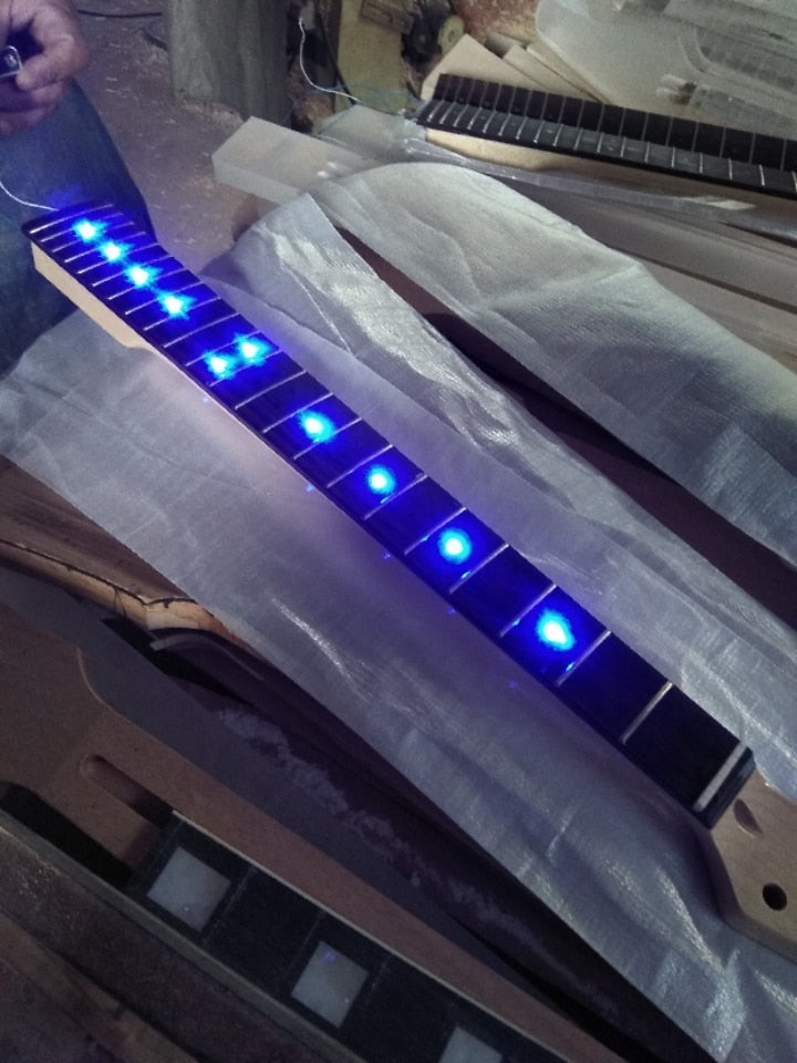 Maple Electric Guitar Neck Inlay LED Lights The Guitar Zone