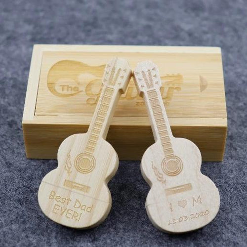Customized Wooden Guitar USB Flash Drive