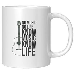 No Music No Life Ceramic White Mug 11oz
