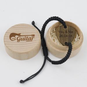 Beautiful Customized Wood Pick Bracelet + Wooden Gift Box