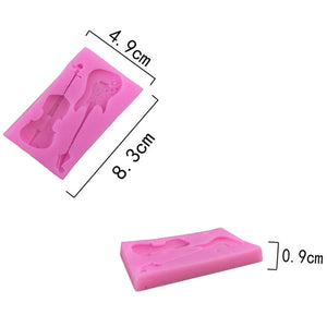 Guitar Silicone Shape for Cake Mold, Jelly,Candy, Chocolate