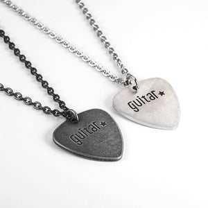 Stainless Steel Guitar Pick Necklace