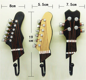 Guitar Heads Home Clothes Hat Wall Hanger