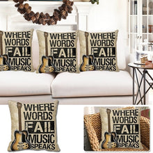 Music Speaks Cotton Pillow Cover
