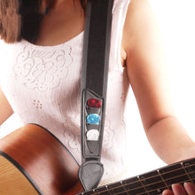 Electric Acoustic Bass Guitar Strap W/3 Pick Plectrums Holders