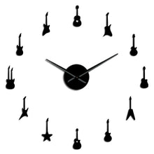 Guitar DIY Frameless Giant Wall Clock