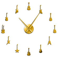 Guitar DIY Frameless Giant Wall Clock