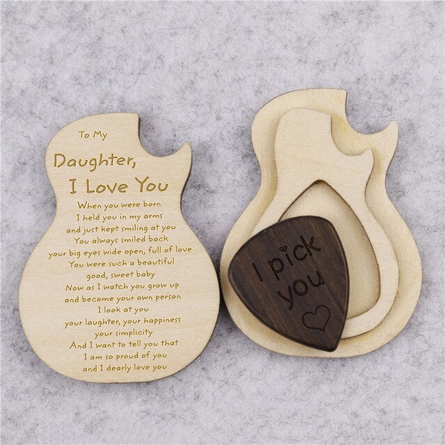 To My Daughter, I Love You Guitar Box With Pick