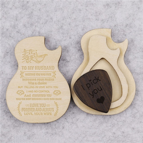 To My Husband, Meeting You Was A Fate Guitar Box With Pick