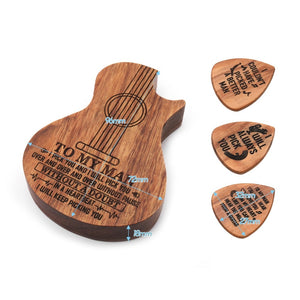 Limited Edition!To My Man Wooden Guitar Style Box + 3 Picks