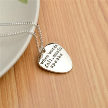 Silver Necklace Guitar Pick