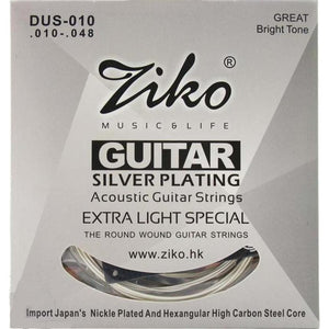 Acoustic guitar strings silver