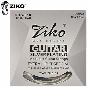 Acoustic guitar strings silver
