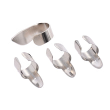 Stainless Steel 1 Thumb And 3 Finger Nail Guitar Picks