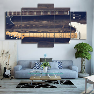 Wall Art Modular Poster 5 Panel Guitar Canvas