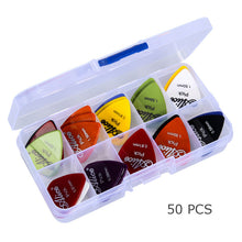 50pcs guitar picks + 1 Clear Plastic Storage Box