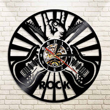 Guitar Rock Vinyl Record Wall Clock