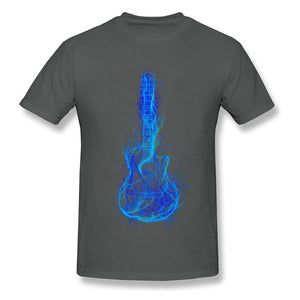 Electric Guitar Men T Shirts 3D Printed  100% Cotton Short Sleeve