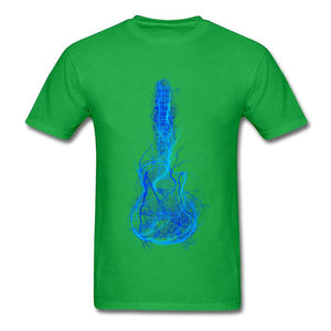 Electric Guitar Men T Shirts 3D Printed  100% Cotton Short Sleeve