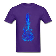 Electric Guitar Men T Shirts 3D Printed  100% Cotton Short Sleeve