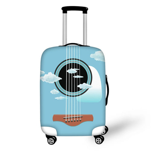 Music Note and Guitar Luggage Suitcase Protective Cover