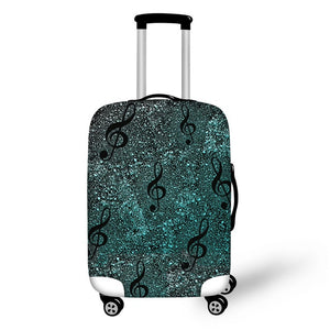 Music Note and Guitar Luggage Suitcase Protective Cover