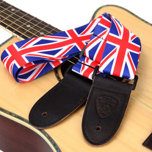 Electric Acoustic Bass Guitar UK Flag Strap Belt