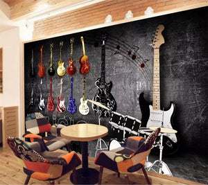 Retro Nostalgic Rock Musical Instruments Wallpapers