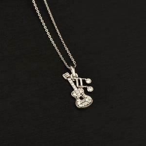 Musical Note And Guitar Necklace