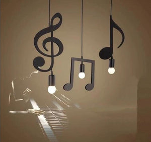 Creative Music Notes Pendant Lamps